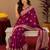 wine silk blend with jari weave work saree with unstitched blouse piece