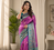 magenta color intricate color thread weaving design rich weaving pallu benarasi silk blend sarees