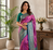 magenta color intricate color thread weaving design rich weaving pallu benarasi silk blend sarees