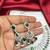 Emerald Green CZ Bridal Necklace Set, Silver Tone Choker with Earrings