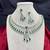 Emerald Green CZ Bridal Necklace Set, Silver Tone Choker with Earrings