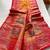 orange color intricate color thread weaving design rich weaving pallu benarasi silk blend sarees