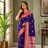 purple color intricate color thread weaving design rich weaving pallu benarasi silk blend sarees