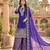 purple color embroidery and sequin work with lace border cotton kurti palazzo set