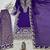 purple color embroidery and sequin work with lace border cotton kurti palazzo set