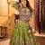 Green Cotton Navratri Lehenga Choli With Dupatta