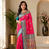 rani pink color intricate color thread weaving design rich weaving pallu benarasi silk blend sarees