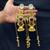 Indian Bridal Jhumka Earrings, Long Gold Kashmiri Statement Earrings
