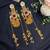 Indian Bridal Jhumka Earrings, Long Gold Kashmiri Statement Earrings