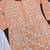 peach color fancy embroidery thread work cotton kurti palazzo set