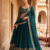 Dark Teal Green Embroidered Lehenga Choli with Dupatta