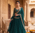 Dark Teal Green Embroidered Lehenga Choli with Dupatta