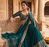 Dark Teal Green Embroidered Lehenga Choli with Dupatta