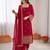 Red georgette thread with sequence salwar suit