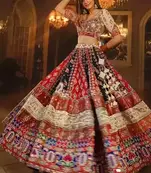 White Cotton Navratri Lehenga Choli With Dupatta