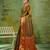 brown silk blend fancy saree with blouse