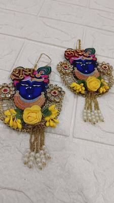 handmade shrinath ji shubh labh hanging for home decor pack of 2 1