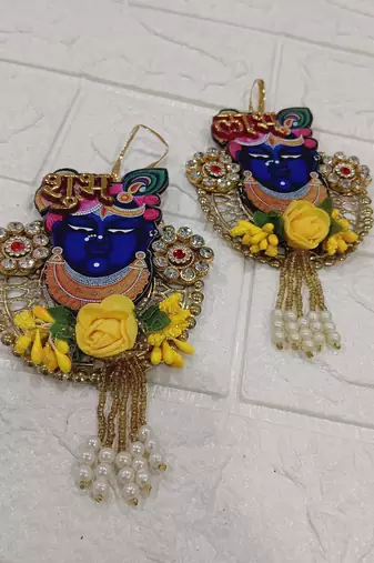 handmade shrinath ji shubh labh hanging for home decor pack of 2
