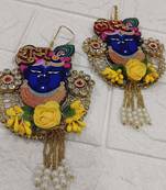 handmade shrinath ji shubh labh hanging for home decor pack of 2