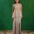 Lilac lime green embroidered georgette co ord set