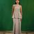 Lilac lime green embroidered georgette co ord set