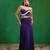 Royal purple embroidered imported lycra drape skirt set