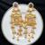 Long Indian Gold Earrings, Temple Chandelier Earrings, Red Stone Bridal Earrings