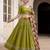 PARROT GREEN RAYON PARTY WEAR EMBROIDERY LEHENGA CHOLI