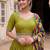 PARROT GREEN RAYON PARTY WEAR EMBROIDERY LEHENGA CHOLI