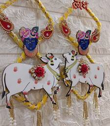 shubh labh shrinath ji cow latkan toran for home decor pack of 2