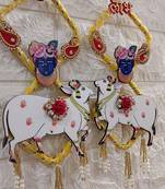 shubh labh shrinath ji cow latkan toran for home decor pack of 2