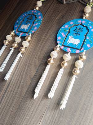 decorative shubh labh hanging for diwali home decor pack of 2 2