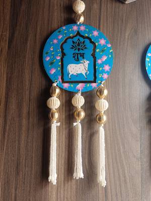 decorative shubh labh hanging for diwali home decor pack of 2 3