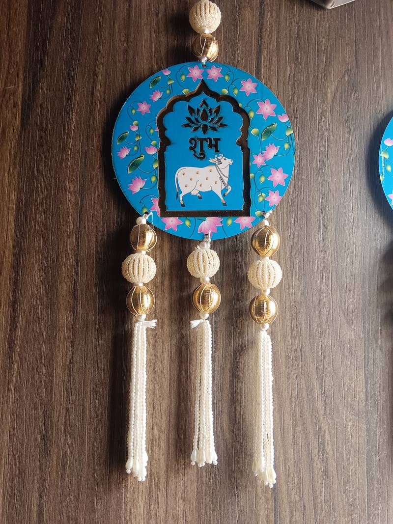 decorative shubh labh hanging for diwali home decor pack of 2