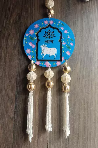 decorative shubh labh hanging for diwali home decor pack of 2