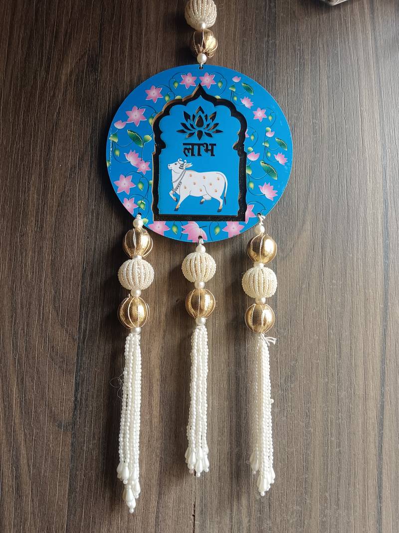decorative shubh labh hanging for diwali home decor pack of 2