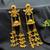 Long Gold Jhumka Earrings, Kashmiri Long chain Ghungroo Floral Chandelier Earrings,