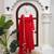 Red chinon silk thread with sequence anarkali suit