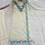 OFF- white color fancy embroidery thread work organza kurti set