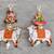 handmade multicolor shubh labh lotus hanging for home decor pack of 2