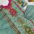 sea green color digital print with real mirror handwork and hanging lace border silk blend kurti palazzo set