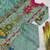 sea green color digital print with real mirror handwork and hanging lace border silk blend kurti palazzo set