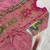 pink color digital print with real mirror handwork and hanging lace border silk blend kurti palazzo set