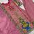 pink color digital print with real mirror handwork and hanging lace border silk blend kurti palazzo set