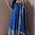 Blue colour  heavy embroidered anarkali kurta set with designer cutwork dupatta & pant