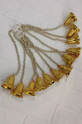 handmade bead bell hanging for home decor pack of 6