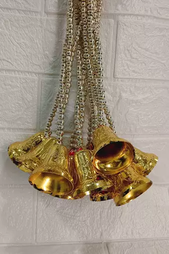 handmade bead bell hanging for home decor pack of 6