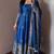 Blue colour  heavy embroidered anarkali kurta set with designer cutwork dupatta & pant