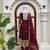 Maoon art silk thread with sequence anarkali suit