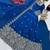 Blue colour  heavy embroidered anarkali kurta set with designer cutwork dupatta & pant